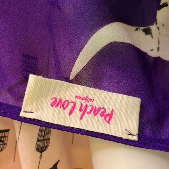 Peach Love California Steer Cow Caftan sz Medium - Picture 9 of 9